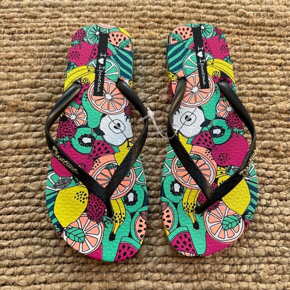 Ipanema Shoes - Ipanema Women's Flip Flops Size 10 Fruit Pattern Summer Sandals